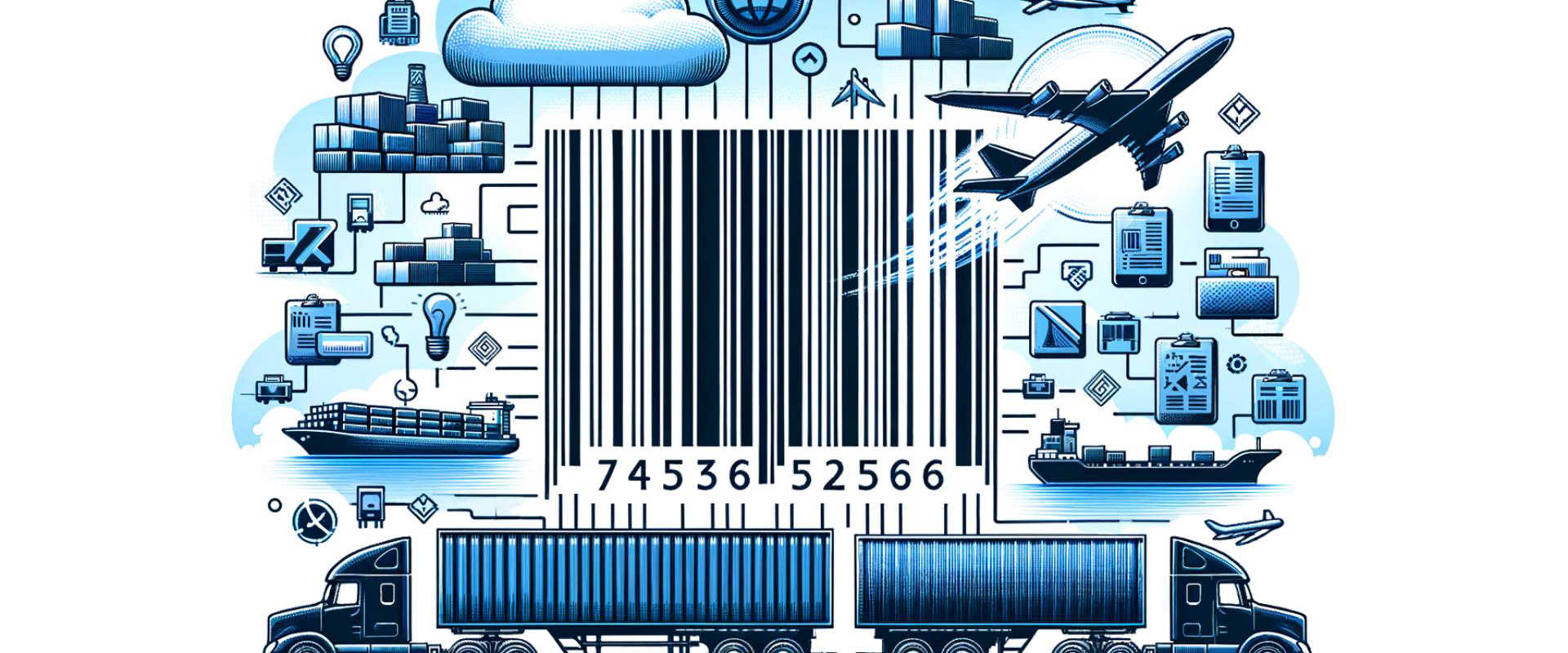 Illustration eines Tracking Codes im Logistikprozess